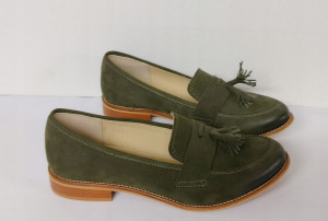 Uni-87 Stylowe Mokasyny Z Frędzlami Skóra Nat