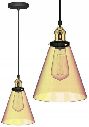 Lampa Wisząca Szklana Loft Industrial Kolory Verto