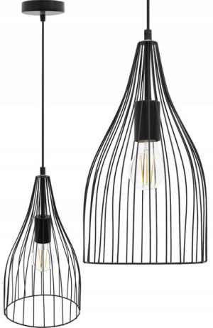 Lampa Sufitowa Wisząca Loft E27 Rimini Retro Black