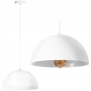 Lampa Sufitowa Wisząca Mesa Biała W Stylu Loft E27