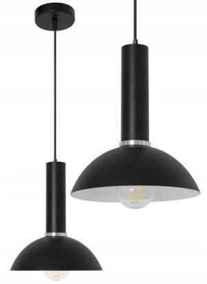 Lampa Wisząca Sufitowa Osti Czarna Metal Żyrandol
