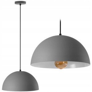 Lampa Sufitowa Wisząca Mesa Szara Loft E27