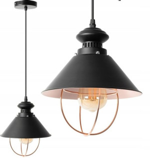 Lampa Wisząca Metal Loft Linz Edison Retro Rose