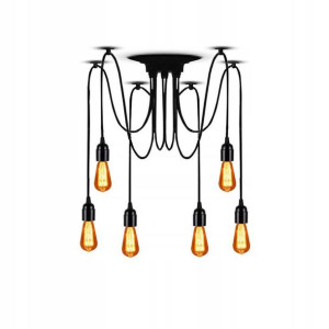 Lampa Sufitowa Wisząca Żyrandol Pająk 6 E27 Led