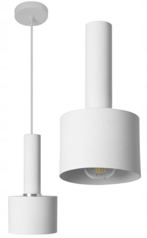 Lampa Wisząca Sufitowa Pojedyncza Osti B Biała
