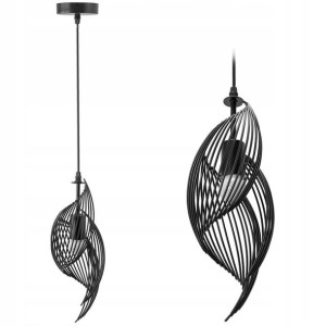 Lampa Mealowa Sufitowa Wisząca Czarna Loft Black