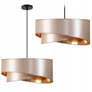 Lampa Wisząca Żyrandol Nowoczesny Beige Gold 50cm