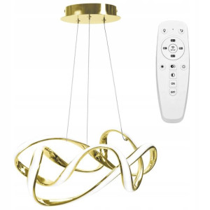Lampa Sufitowa Wisząca Nowoczesna Led Gold +pilot