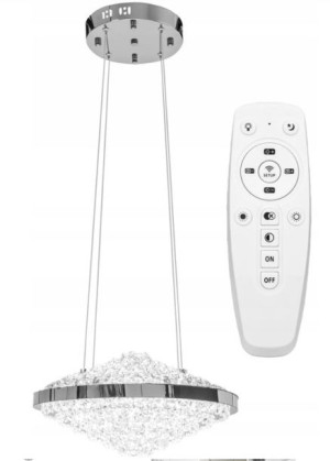 Kryształowa Lampa Sufitowa Żyrandol Glamour Led
