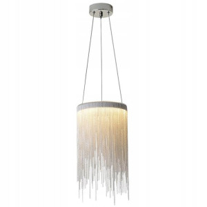 Lampa Wisząca Led Srebrna Nowoczesna Metal Chain