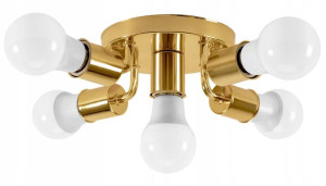 Lampa Sufitowa Reflektor Metalowa Round Gold 5