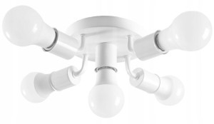 Lampa Sufitowa Reflektor Metalowa Round White 5