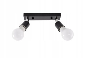 Lampa Sufitowa Plafon Reflektor Metal Line Black 2