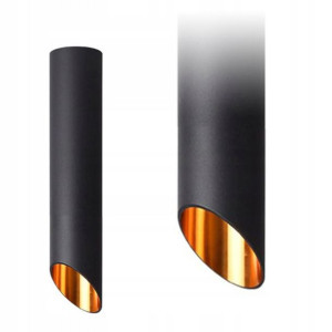 Lampa Sufitowa Wisząca Black Gold 30 Cm Nowoczesna