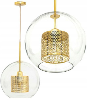 Lampa Sufitowa Wisząca Złota Szklana Kula Gold 30