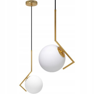 Lampa Wisząca Sufitowa Geometryczna Kula Loft Gold