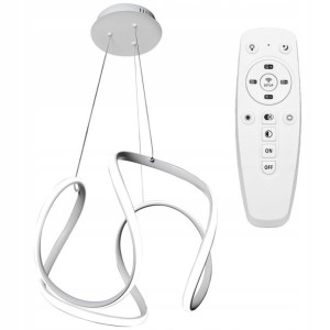 Lampa Sufitowa Wisząca Nowoczesna Led Chrom +pilot