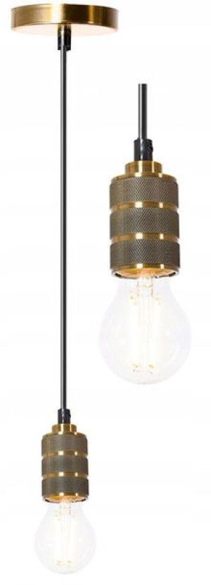 Lampa Wisząca Sufitowa Żyrandol E27 Oprawka Gold