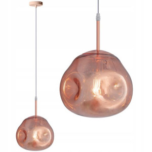 Lampa Sufitowa Szklana Wisząca Gold Rose