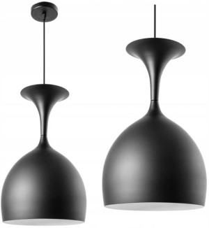 Lampa Sufitowa Wisząca Metal Kielich Czarny Black