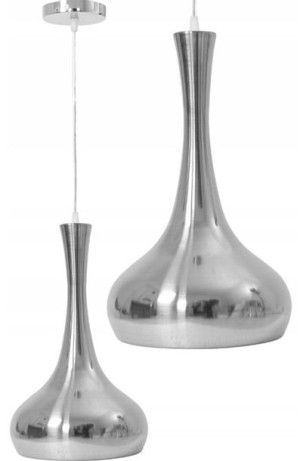Lampa Wisząca Metalowa Glamour Lustrzana Chrom
