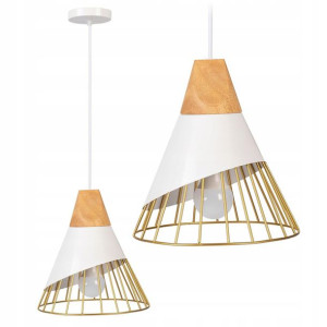 Lampa Sufitowa Wisząca Skandynawska Metal Biała
