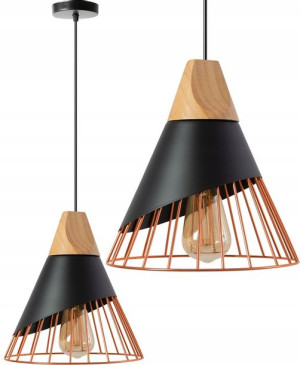 Lampa Sufitowa Wisząca Skandynawska Metal RoseGold