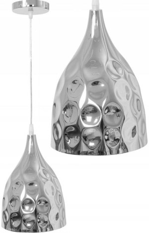 Lampa Sufitowa Wisząca Lustrzana Metal Chrom Loft