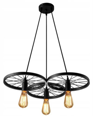 Lampa Sufitowa Wisząca Industrial Koło 3p