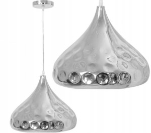 Lampa Sufitowa Lustrzana Wisząca Chrom Loft Metal