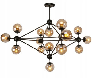 Lampa Wisząca Industrialna Metalowa Czarna Black