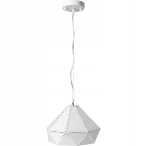Industrial Lampa Wisząca Sufitowa Biała Metalowa