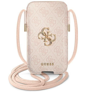 Guess 4G Big Metal Logo | Torebka na smartfon 6.7' - PINK