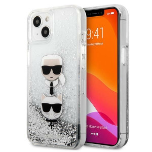 Karl Lagerfeld Choupette Glitter | Etui do iPhone 13 Mini - SILVER