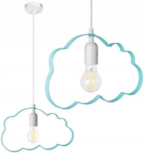 Lampa Sufitowa Wisząca Żyrandol Chmurka Niebieski