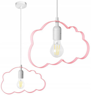 Lampa Sufitowa Wisząca Żyrandol Chmurka Różowa