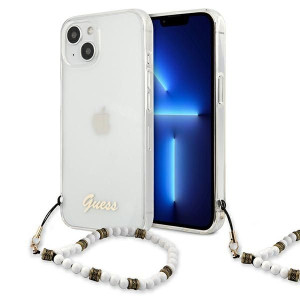 Etui Guess GUHCP13SKPSWH Apple iPhone 13 mini Transparent hardcase White Pe