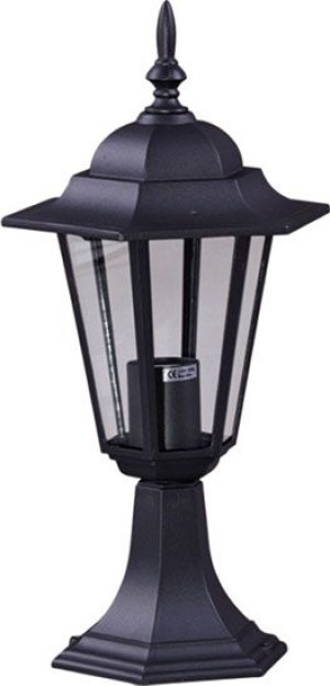 Czarna niska lampa ogrodowa w stylu retro - S329-Relva