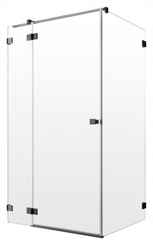 Kabina Essenza Pro Black KDJ 80x90x200 RADAWAY Lewa czarna