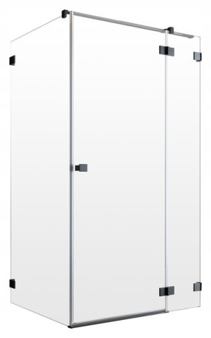 Kabina Essenza Pro Black KDJ 90x75x200 RADAWAY Prawa czarna