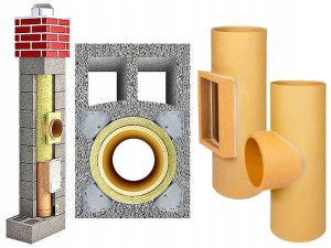 Komin ceramiczny system uniwersal 7m fi 180 +2W