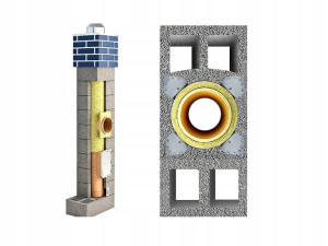 Komin ceramiczny system kominowy 6m fi 160 +4W