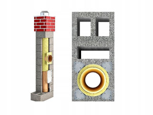 Komin ceramiczny system uniwersal 12m FI200 +3W / 12 M FI 200