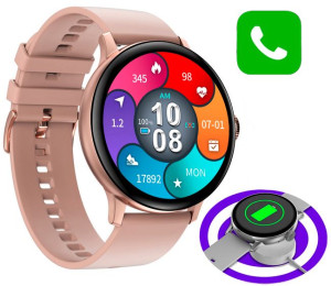 SMARTWATCH DAMSKI ROZMOWY GT2+ z indukcyjną ładowarką