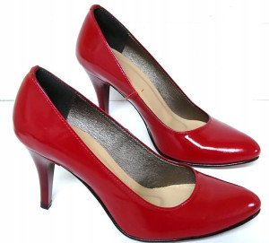 Wygodne Stylowe Szpilki Czółenka Skóra Nat Uni-72