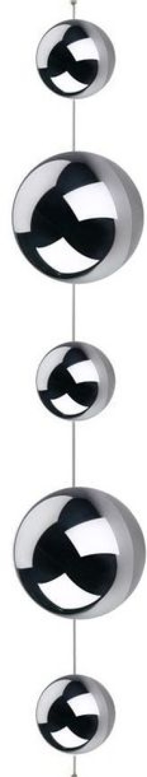 Kule srebrne stalowe 6cm-10cm girlanda 100cm k005