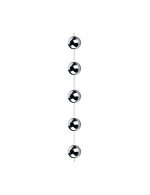 Kule srebrne stalowe 6cm girlanda 100cm k004