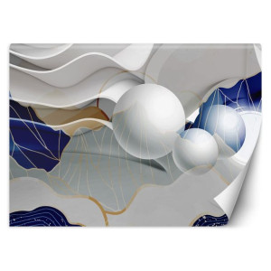 Fototapeta Abstrakcja 3D fale i kule 150x105