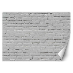 Fototapeta Biała ściana z cegły 350x245