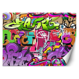 Fototapeta Graffiti art w neonowych kolorach 200x140